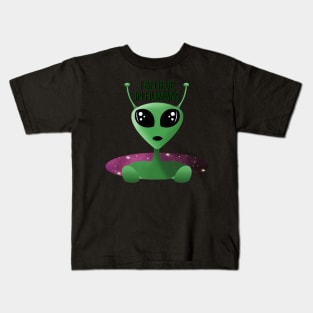 Alien UFO I Believe in Humans Kids T-Shirt